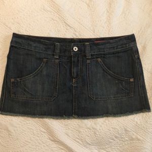 Express Y2K Low Rise Denim Mini Skirt, 12